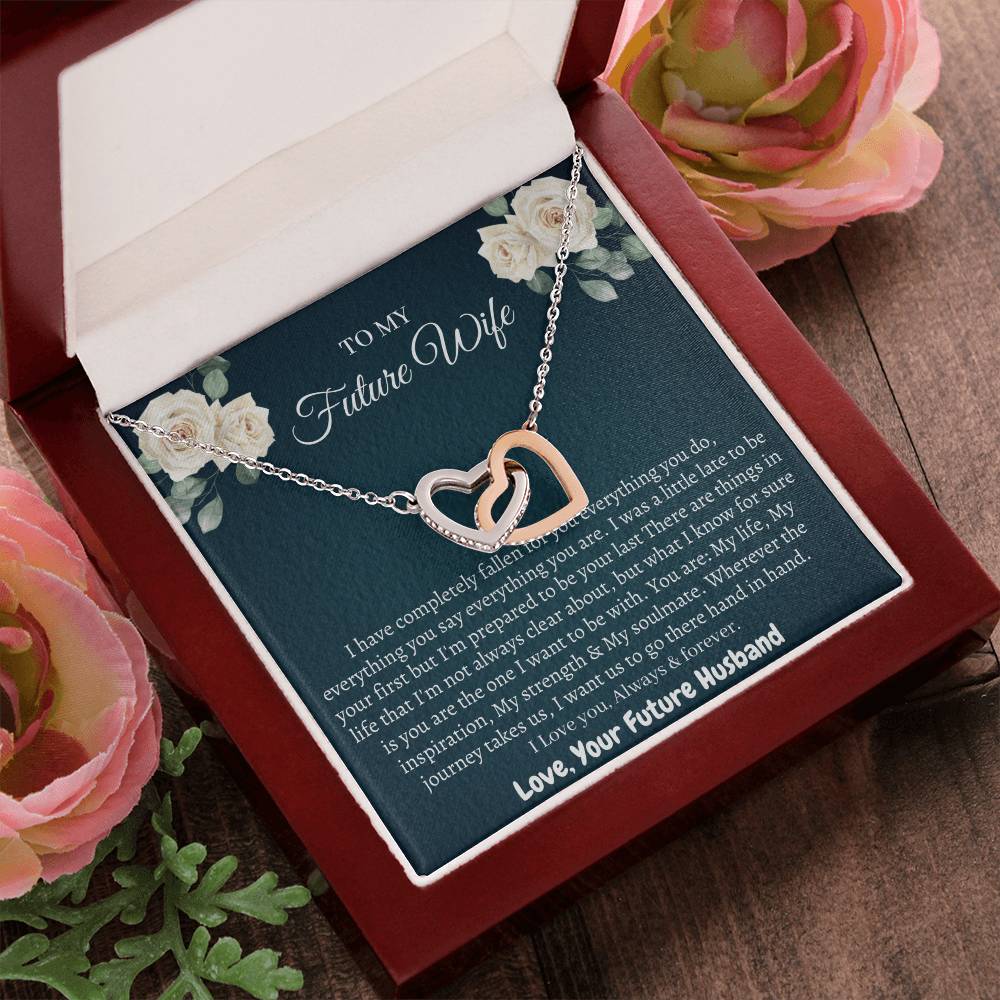 Gift For Future Wife Interlocking Hearts Necklace