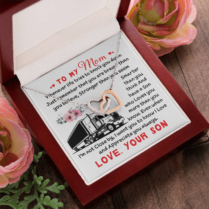 Trucker'S Mom - Interlocking Heart Necklace Interlocking Hearts Necklace