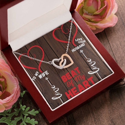 Beat Of My Heart Interlocking Hearts For My Wife Interlocking Hearts Necklace