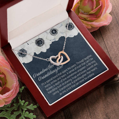 Gift For Granddaughter - Special Bond Necklace Interlocking Hearts Necklace