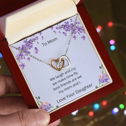 We Laugh And Cry Two Hearts Necklace Interlocking Hearts Necklace