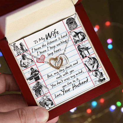 Welder'S Wife - Interlocking Heart Necklace Interlocking Hearts Necklace