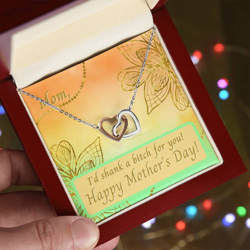 Funny Mother’S Day Gift - Two Hearts Necklace Interlocking Hearts Necklace