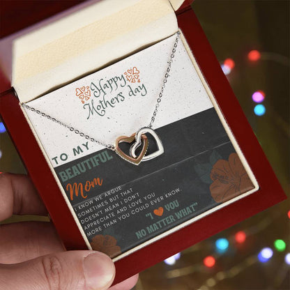 For Your Beautiful Mom On This Mother'S Day Interlocking Hearts Necklace