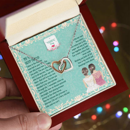 Wedding Gift - To My Best Friend Interlocking Hearts Necklace