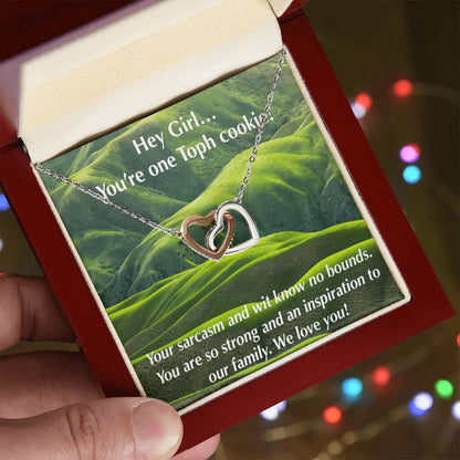 You'Re One Toph Cookie! Atla Fan Jewelry- By Geekchic Interlocking Hearts Necklace