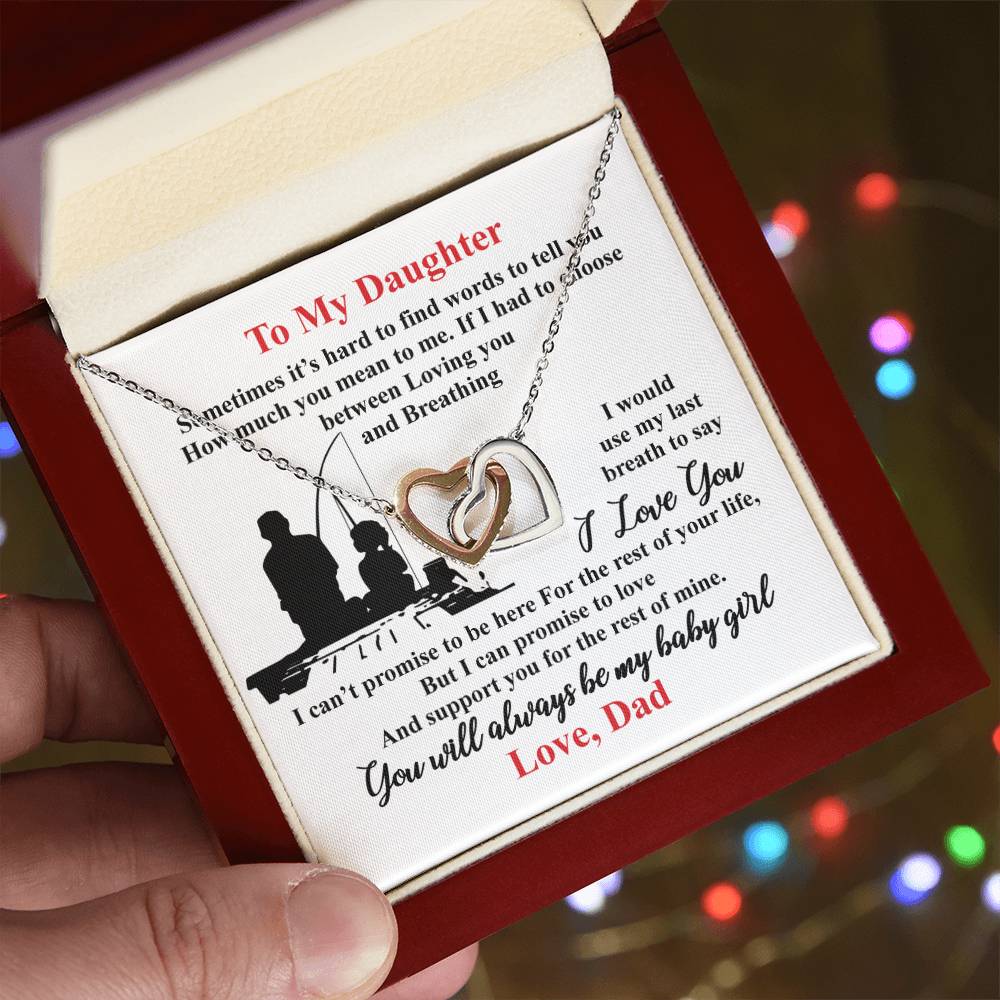 Gift For Daughter - Interlocking Heart Necklace Interlocking Hearts Necklace