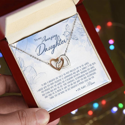 A Mother'S Most Priceless Gift - Necklace With Message Card Interlocking Hearts Necklace
