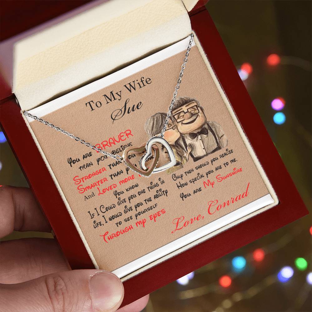 Double Heart Necklace Perfect Gifts For Your Love One'S Interlocking Hearts Necklace