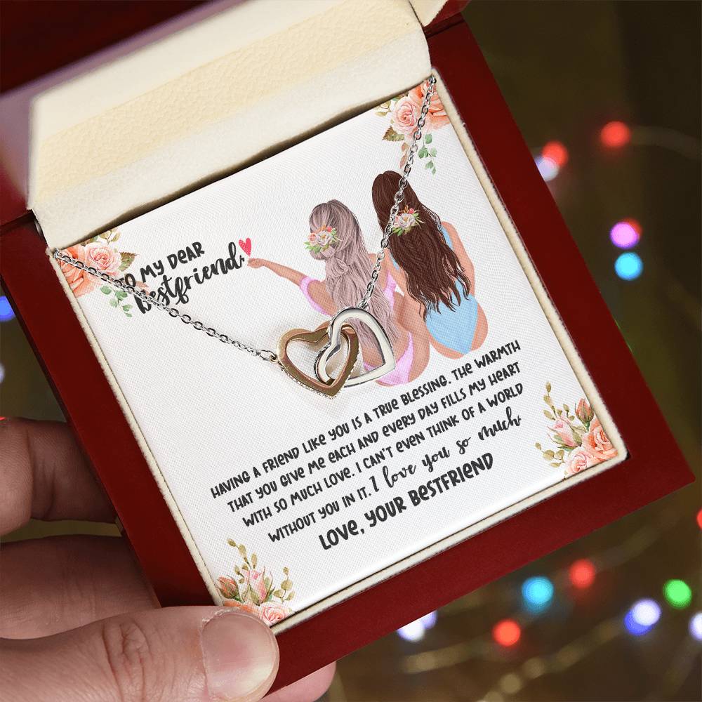 Bestfriend Interlocking Necklace Interlocking Hearts Necklace