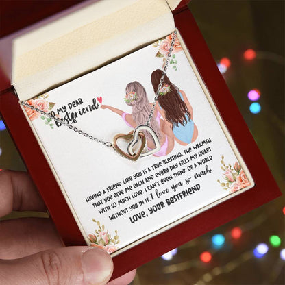 Bestfriend Interlocking Necklace Interlocking Hearts Necklace