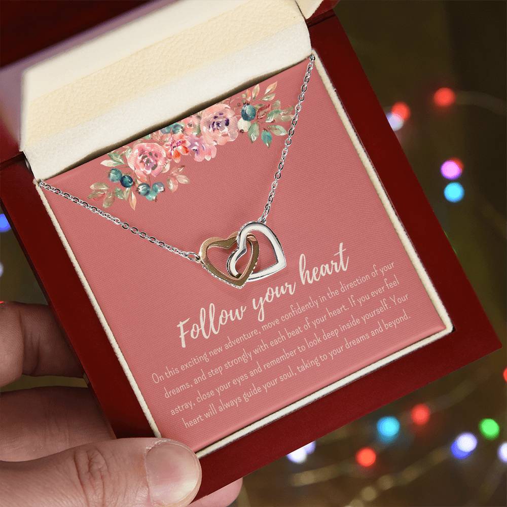 Follow Your Heart Necklace Interlocking Hearts Necklace