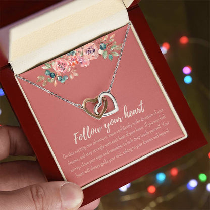 Follow Your Heart Necklace Interlocking Hearts Necklace