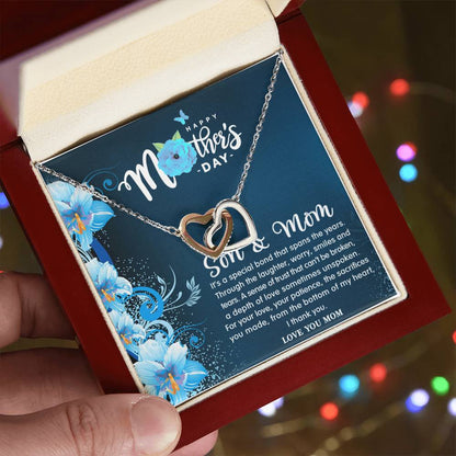 Forever Love - Son & Mom Necklace Interlocking Hearts Necklace