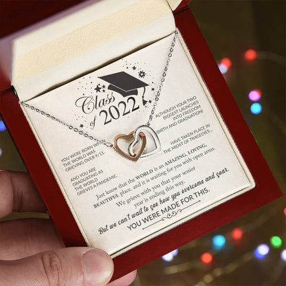 Daughter Graduation Gifts - Infinity Heart Necklace With Message Card Perfect Gift For Her Interlocking Hearts Necklace
