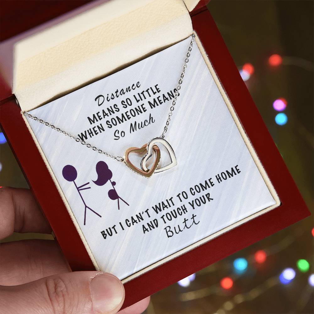 Distance Means So Little Interlocked Hearts Interlocking Hearts Necklace