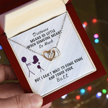 Distance Means So Little Interlocked Hearts Interlocking Hearts Necklace