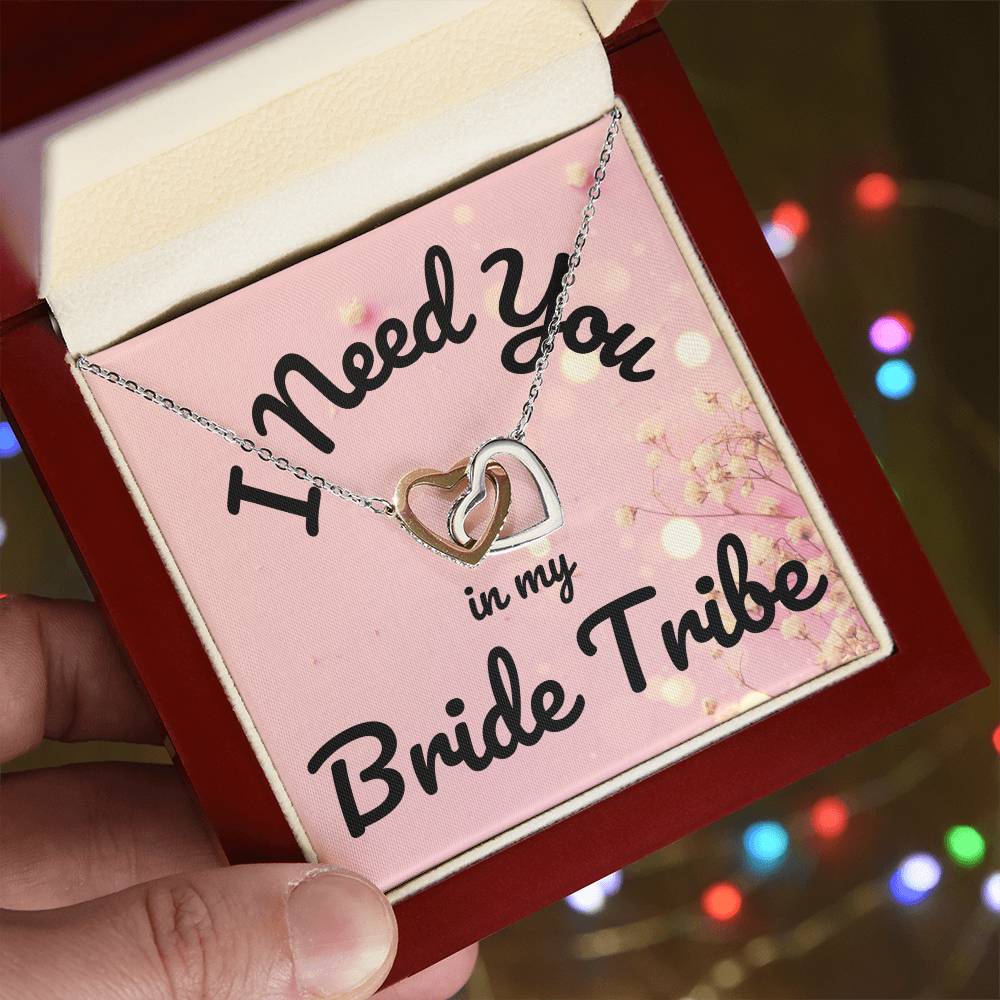 Entwined Heart Bride Tribe Necklace Interlocking Hearts Necklace