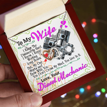 Diesel Mechanic'S Wife - Interlocking Heart Necklace Interlocking Hearts Necklace