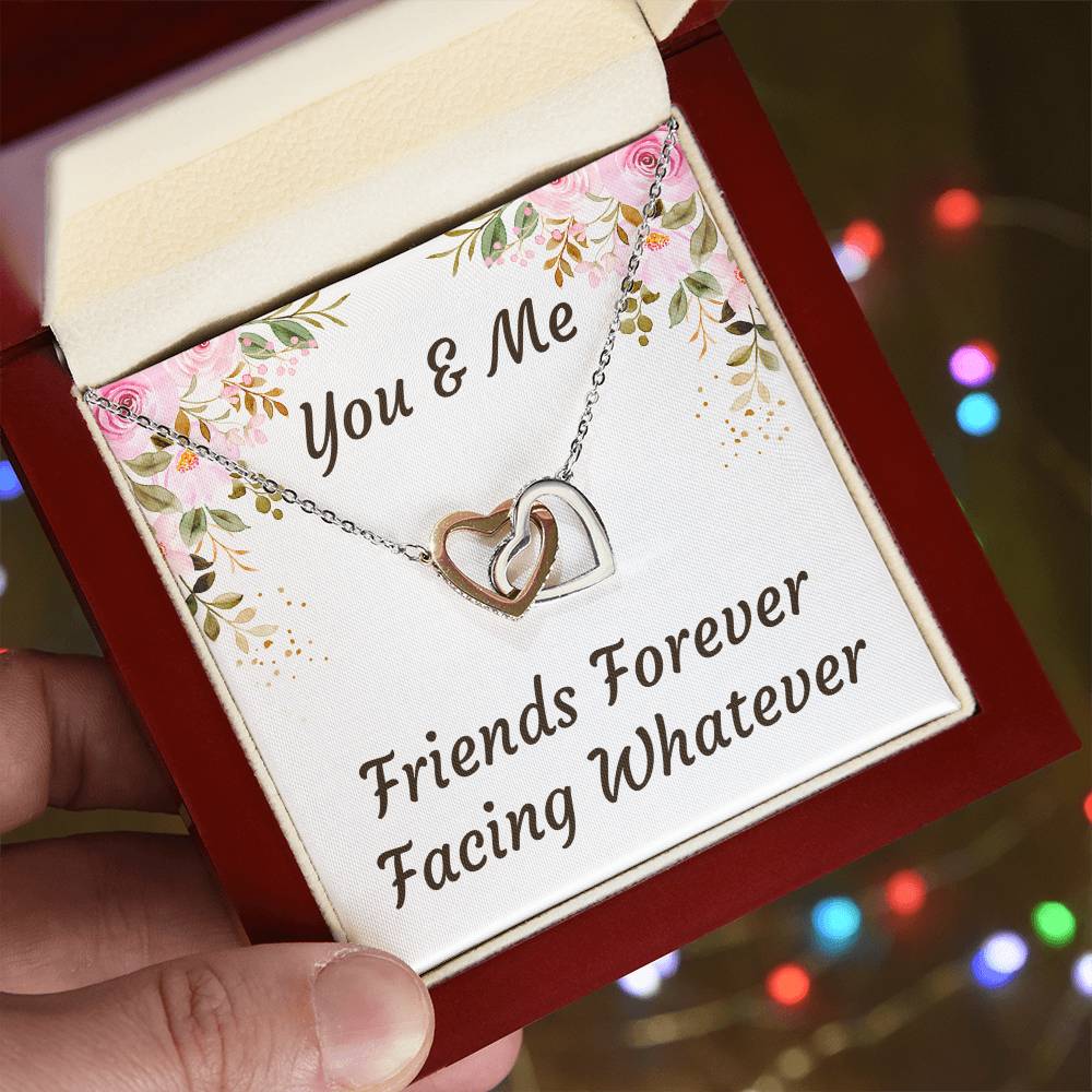 Best Friend Forever In My Heart Necklace - Best Friend Gift Bff Gift Best Friend Graduation Interlocking Hearts Necklace