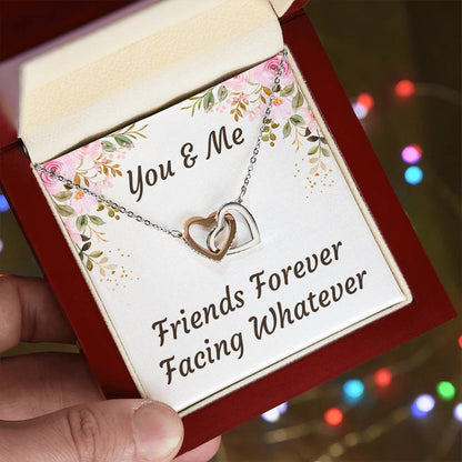 Best Friend Forever In My Heart Necklace - Best Friend Gift Bff Gift Best Friend Graduation Interlocking Hearts Necklace