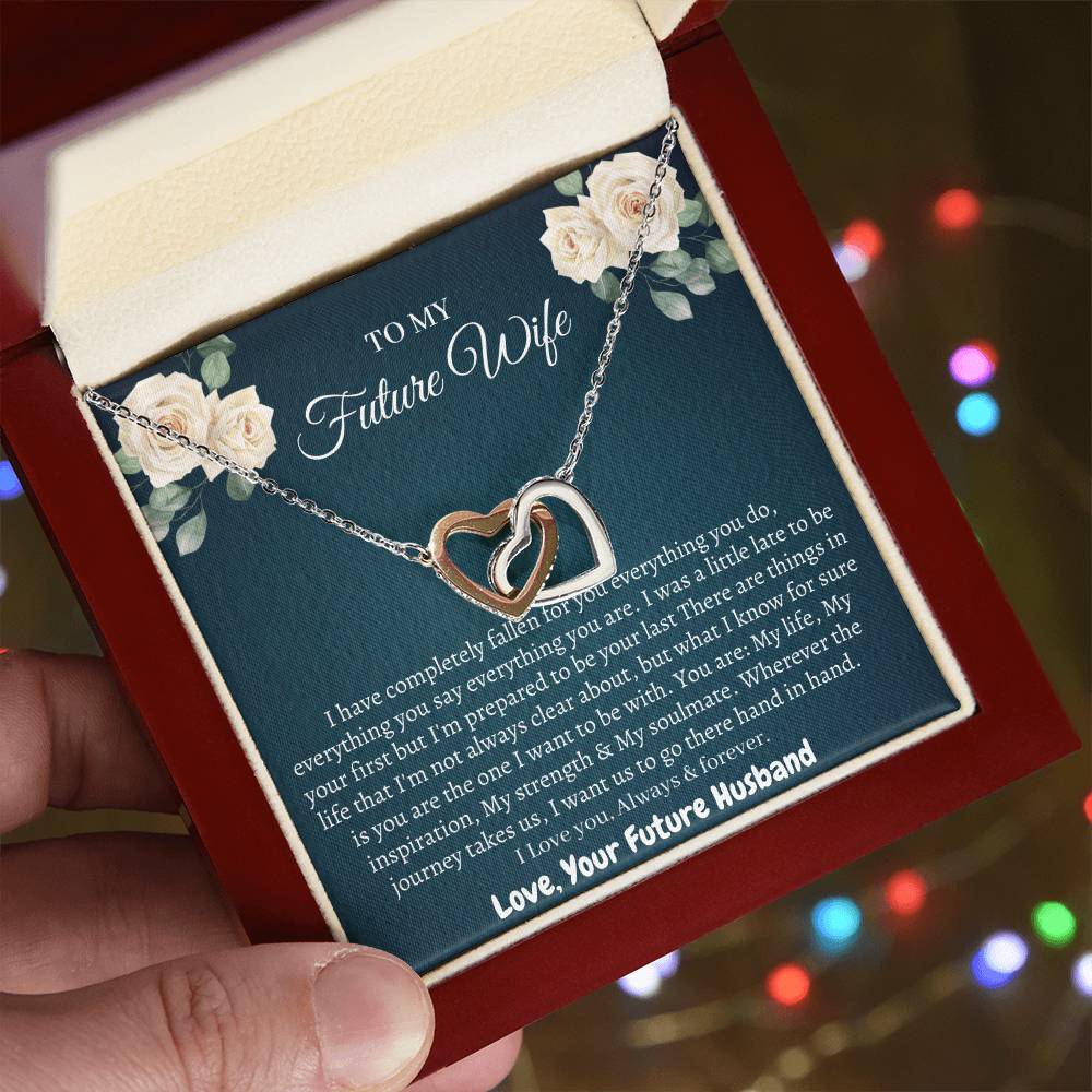 Gift For Future Wife Interlocking Hearts Necklace