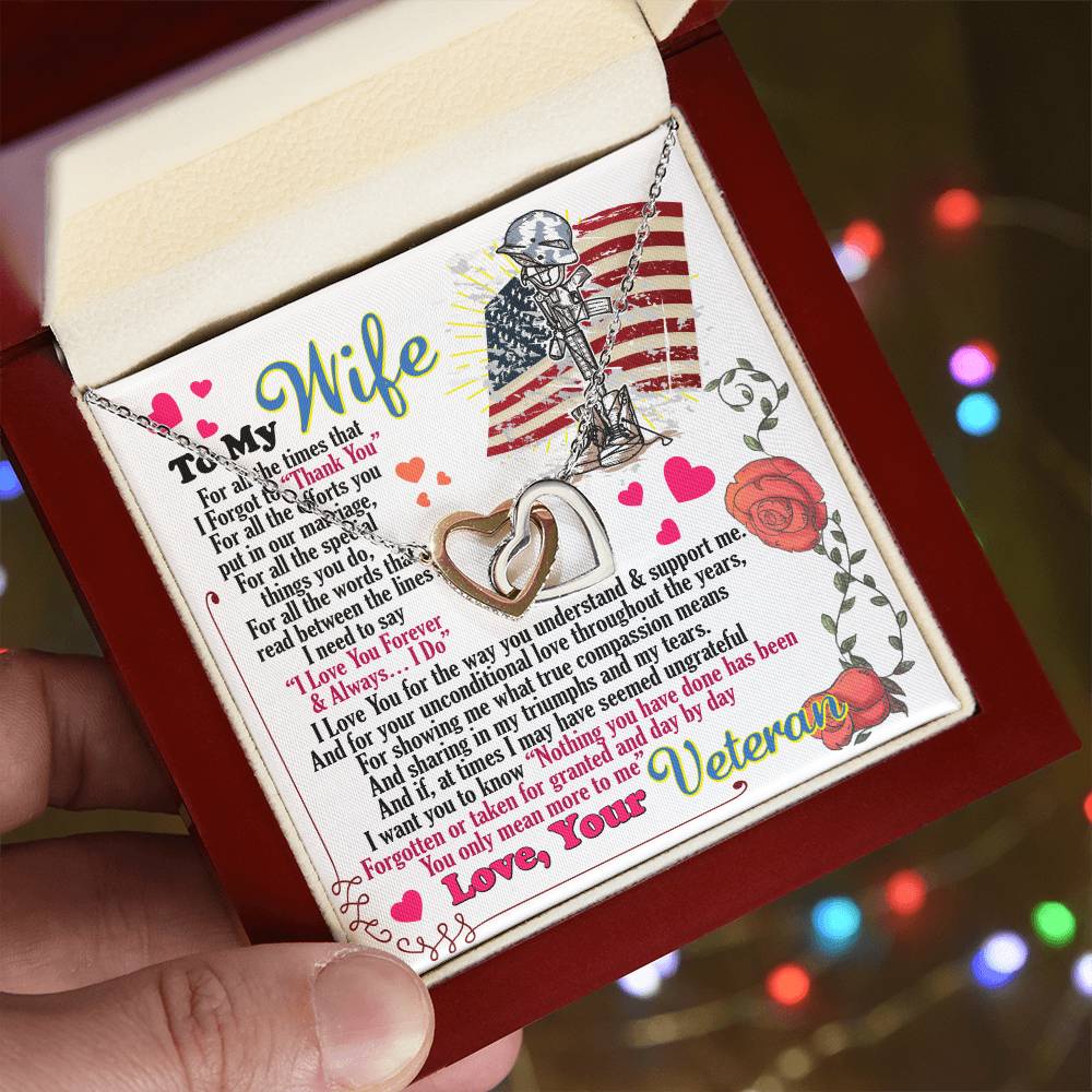 Veteran'S Wife - Interlocking Heart Necklace Interlocking Hearts Necklace