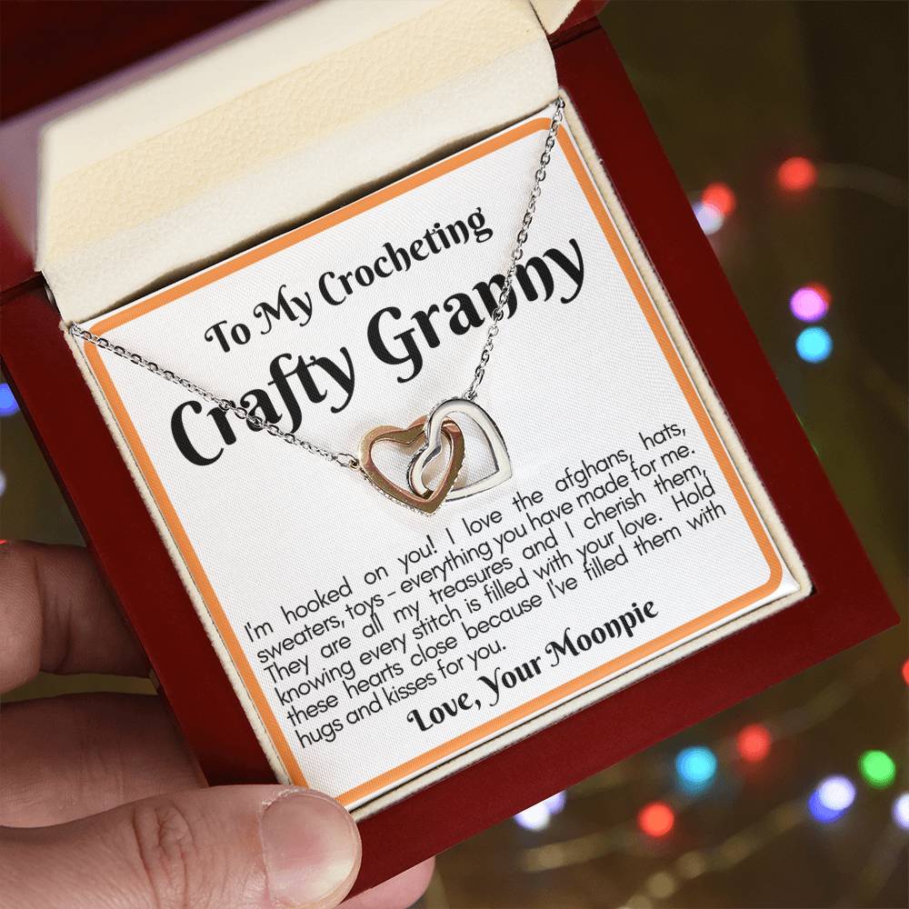 Crocheting Granny Linked Hearts Gift From The Moonpie Interlocking Hearts Necklace