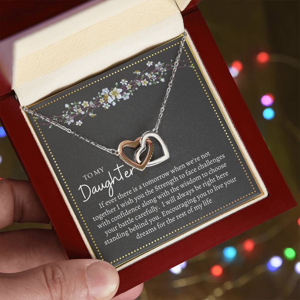 Gift For Daughter Interlocking Hearts Necklace