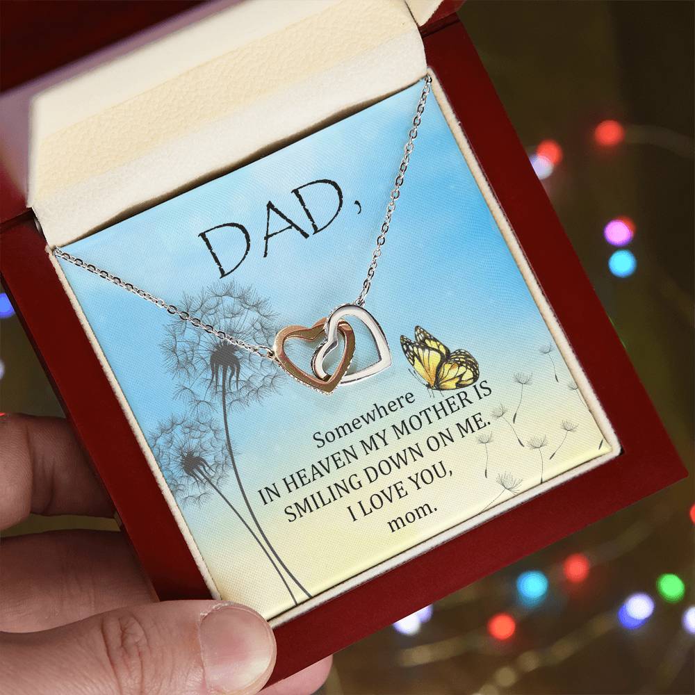 Dad - The Years May Pass But Still You Stay - Necklace Interlocking Hearts Necklace