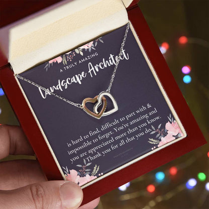 Gift For Landscape Architect Landscape Architect Appreciation Gift A Truly Amazing Landscape Architect Gift Interlocking Hearts Necklace