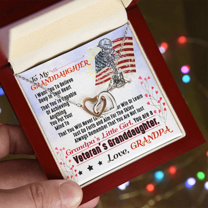 Veteran'S Granddaughter - Interlocking Heart Necklace Interlocking Hearts Necklace