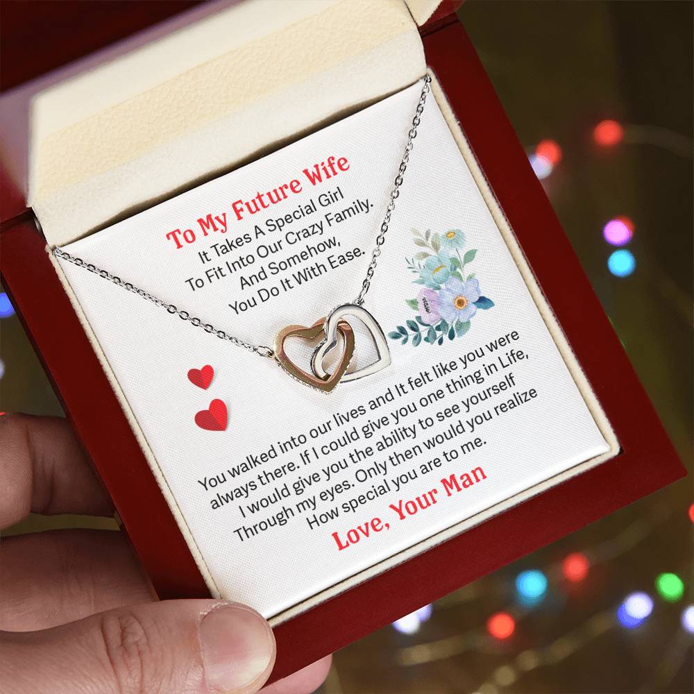Gift For Future Wife - Interlocking Heart Necklace Interlocking Hearts Necklace