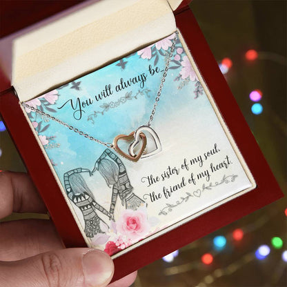 You Will Always Be - Sisters Interlocking Hearts Interlocking Hearts Necklace
