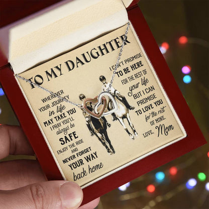 Gift For Daughter - Interlocking Hearts Necklace