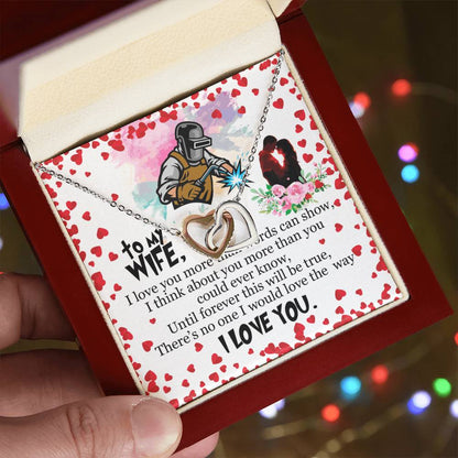 Welder'S Wife - Interlocking Heart Necklace Interlocking Hearts Necklace