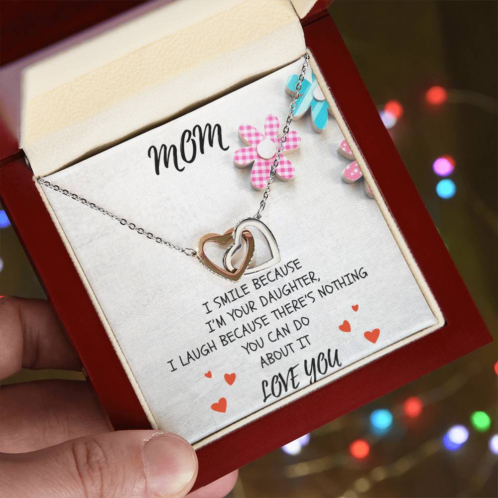 Gift For Mom - Never-Ending Love Necklace Interlocking Hearts Necklace