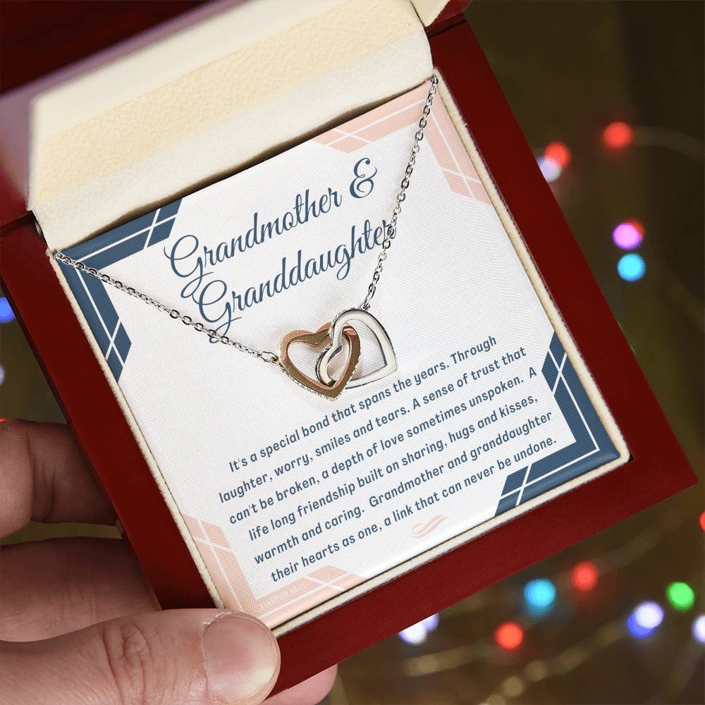 17. Grandmother And Granddaughter Interlocking Hearts Necklace