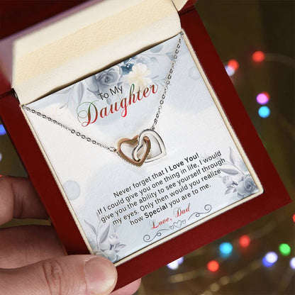A Meaningful Gift For Daughter From Dad Interlocking Hearts Necklace