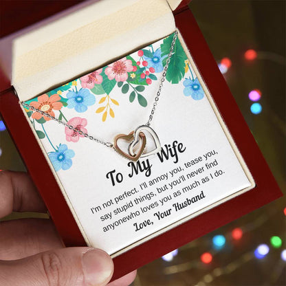 Best Gift For Wife On Anniversary Interlocking Hearts Necklace