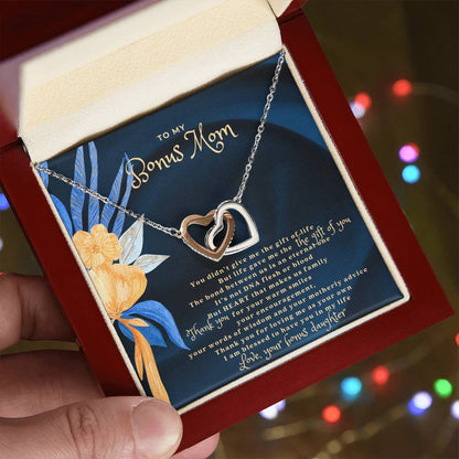 Bonus Mom Interlocking Hearts Necklace