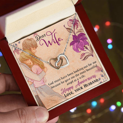 Dear Wife Interlocking Hearts Necklace