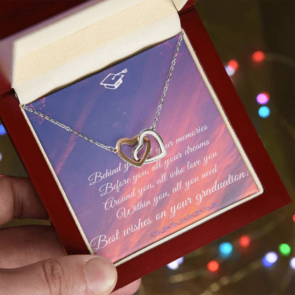 Best Graduation Gift For Her Interlocking Hearts Necklace
