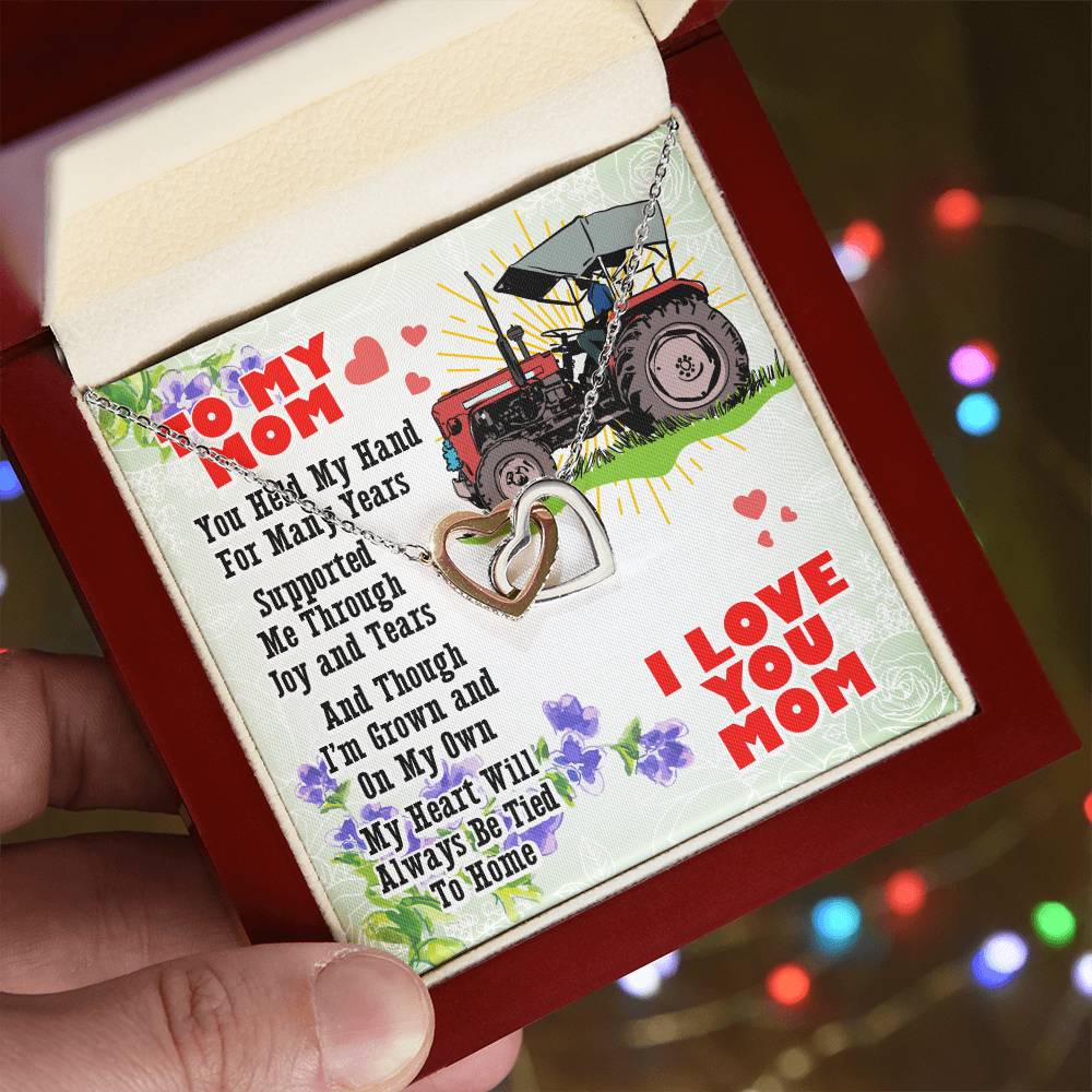 Farmer'S Mom- Interlocking Heart Necklace Interlocking Hearts Necklace