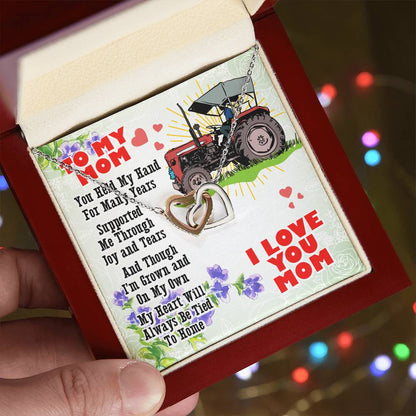 Farmer'S Mom- Interlocking Heart Necklace Interlocking Hearts Necklace