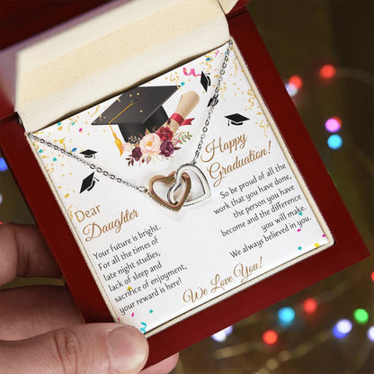 Class Of 2021 - Limited Edition Graduation Necklace - Gdt12 Interlocking Hearts Necklace