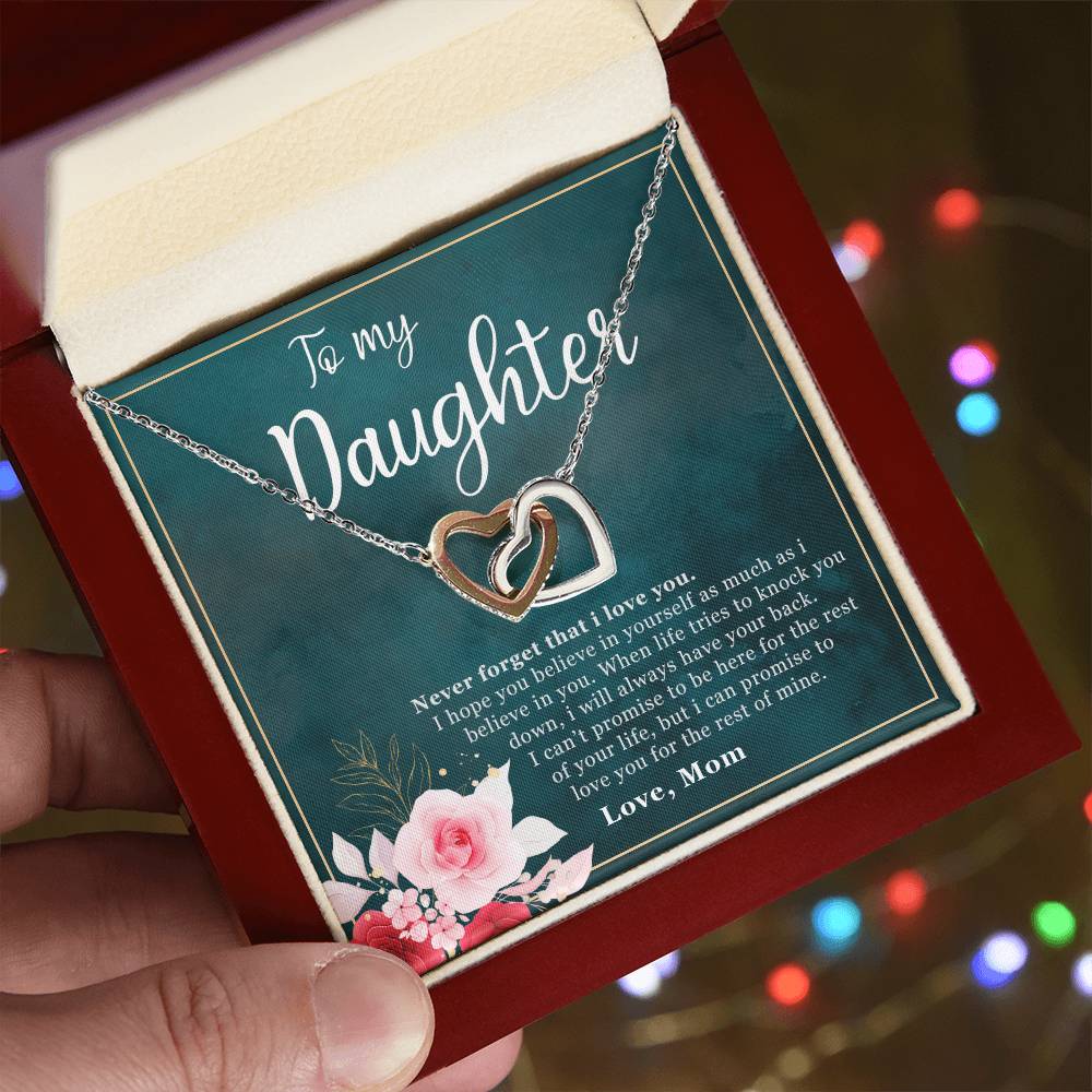 Daughter'S Gift - Never Forget That I Love You - Interlocking Hearts Interlocking Hearts Necklace