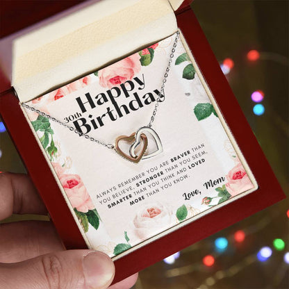 30Th Birthday Gifts For Daughter Necklace For Daughter 3 Decade Jewelry 30 Years Old 30Th Birthday Gift Necklace Jewelry Gift For Daughter Interlocking Hearts Necklace