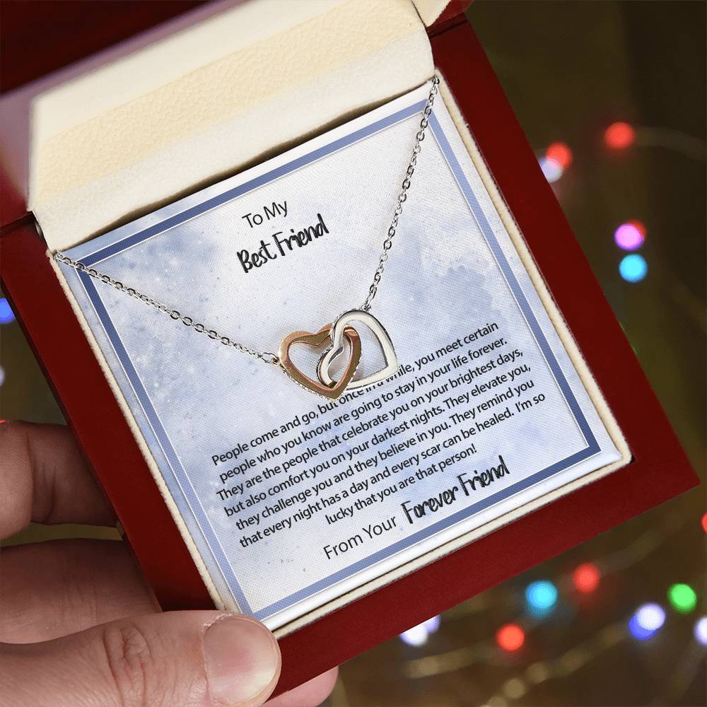 Best Friend - Celebrate Necklace Interlocking Hearts Necklace