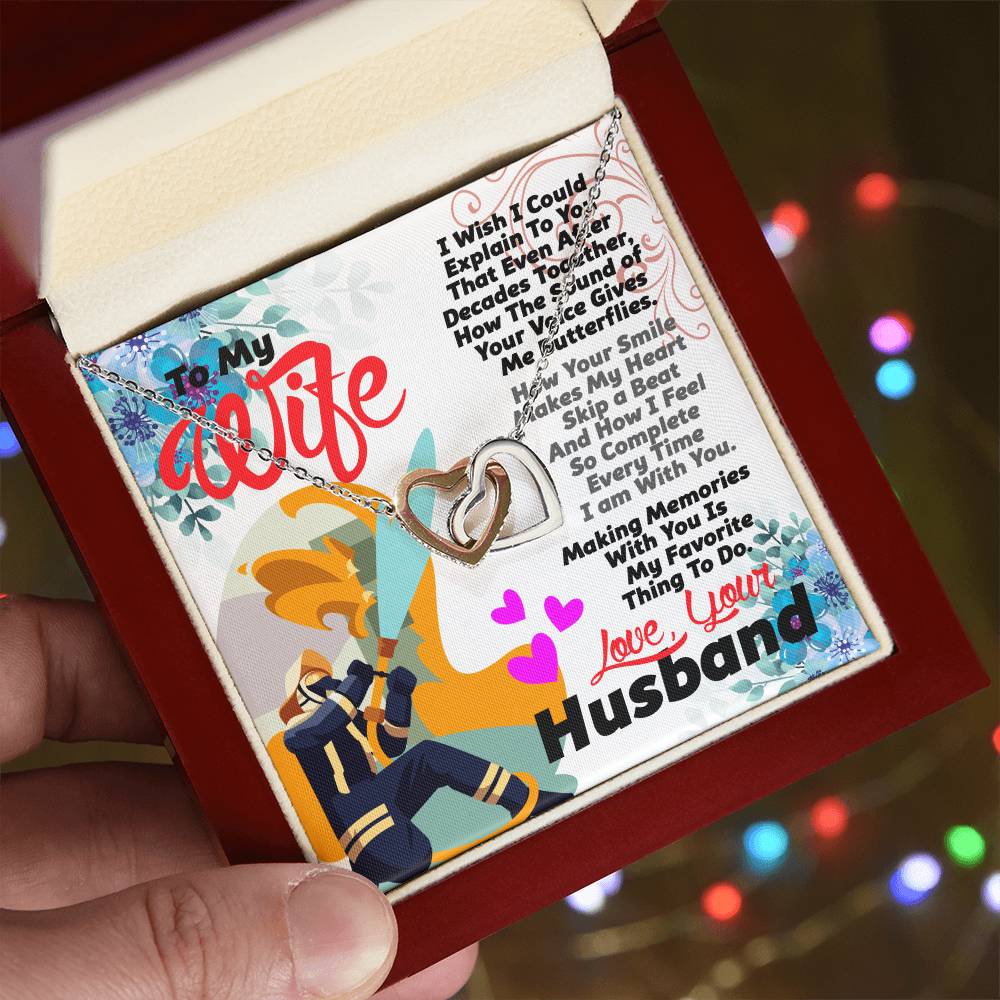 Firefighter'S Wife - Interlocking Heart Necklace Interlocking Hearts Necklace